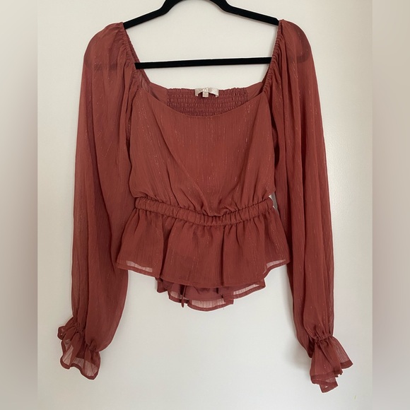Wayf Terracotta Blouse - Picture 1 of 6
